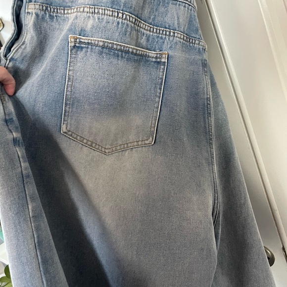 Light Blue Denim/Raw Hem Overalls Sz:16 - Picture 3 of 8